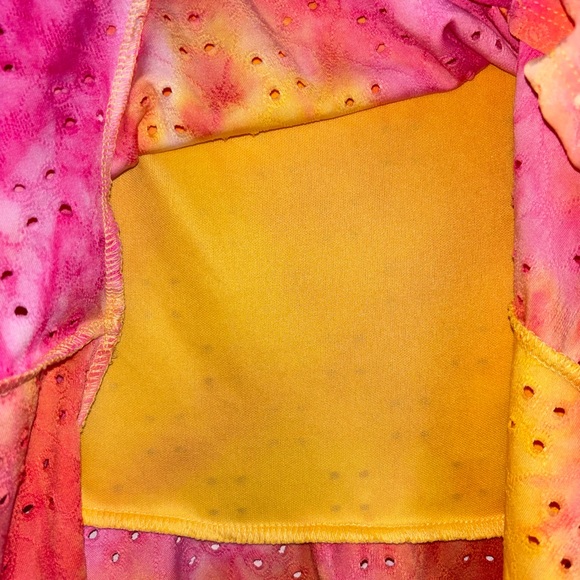White Birch Yellow and Red Tie-Dye Blouse - Picture 5 of 8